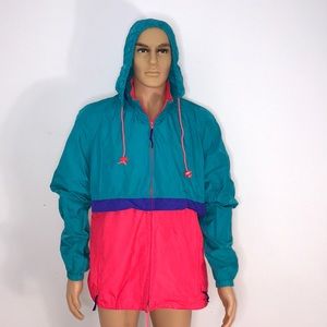 Vintage Woolrich sea jade mango windbreaker large